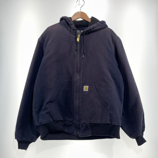 【現状渡し品】【メンズ】 CARHARTT カーハート DNY FIRM DUCK INSULATED FLANNEL-LINED ACTIVE JACKET J140 ファームダック インサレーテッド フランネルライン アクティブジャケット アウター 145-260919-yo-08-teih サイズ：M カラー：ネイビー 万代Net店