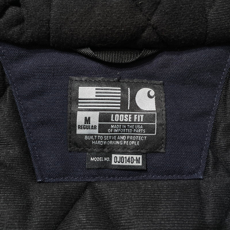 【現状渡し品】【メンズ】 CARHARTT カーハート DNY FIRM DUCK INSULATED FLANNEL-LINED ACTIVE JACKET J140 ファームダック インサレーテッド フランネルライン アクティブジャケット アウター 145-260919-yo-08-teih サイズ：M カラー：ネイビー 万代Net店