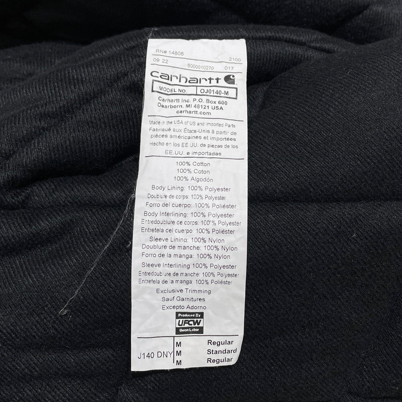 【現状渡し品】【メンズ】 CARHARTT カーハート DNY FIRM DUCK INSULATED FLANNEL-LINED ACTIVE JACKET J140 ファームダック インサレーテッド フランネルライン アクティブジャケット アウター 145-260919-yo-08-teih サイズ：M カラー：ネイビー 万代Net店