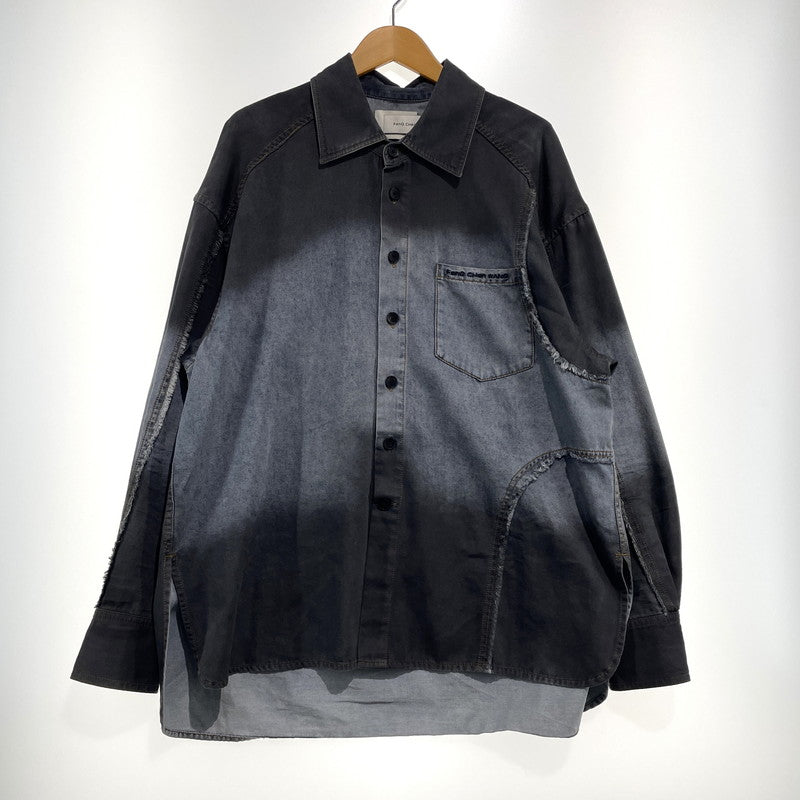 【中古品】【メンズ】 FenG CHen WANG フェン チェン ワン INDIGO GRADIENT DENIM SHIRT FUS21SR21 インディゴ デニム シャツ 長袖 トップス 141-260919-yo-04-teih サイズ：S カラー：インディゴ/ブラック 万代Net店