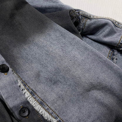 【中古品】【メンズ】 FenG CHen WANG フェン チェン ワン INDIGO GRADIENT DENIM SHIRT FUS21SR21 インディゴ デニム シャツ 長袖 トップス 141-260919-yo-04-teih サイズ：S カラー：インディゴ/ブラック 万代Net店