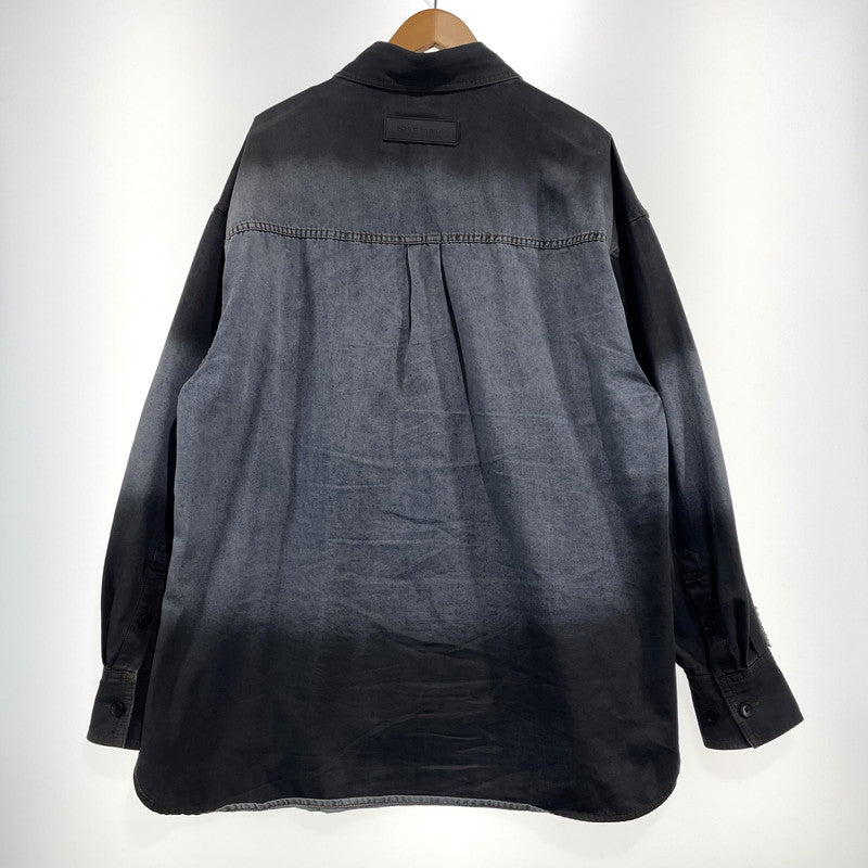 【中古品】【メンズ】 FenG CHen WANG フェン チェン ワン INDIGO GRADIENT DENIM SHIRT FUS21SR21 インディゴ デニム シャツ 長袖 トップス 141-260919-yo-04-teih サイズ：S カラー：インディゴ/ブラック 万代Net店