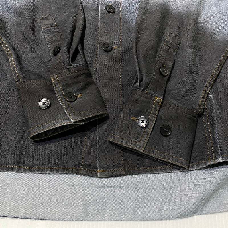 【中古品】【メンズ】 FenG CHen WANG フェン チェン ワン INDIGO GRADIENT DENIM SHIRT FUS21SR21 インディゴ デニム シャツ 長袖 トップス 141-260919-yo-04-teih サイズ：S カラー：インディゴ/ブラック 万代Net店