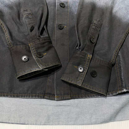 【中古品】【メンズ】 FenG CHen WANG フェン チェン ワン INDIGO GRADIENT DENIM SHIRT FUS21SR21 インディゴ デニム シャツ 長袖 トップス 141-260919-yo-04-teih サイズ：S カラー：インディゴ/ブラック 万代Net店