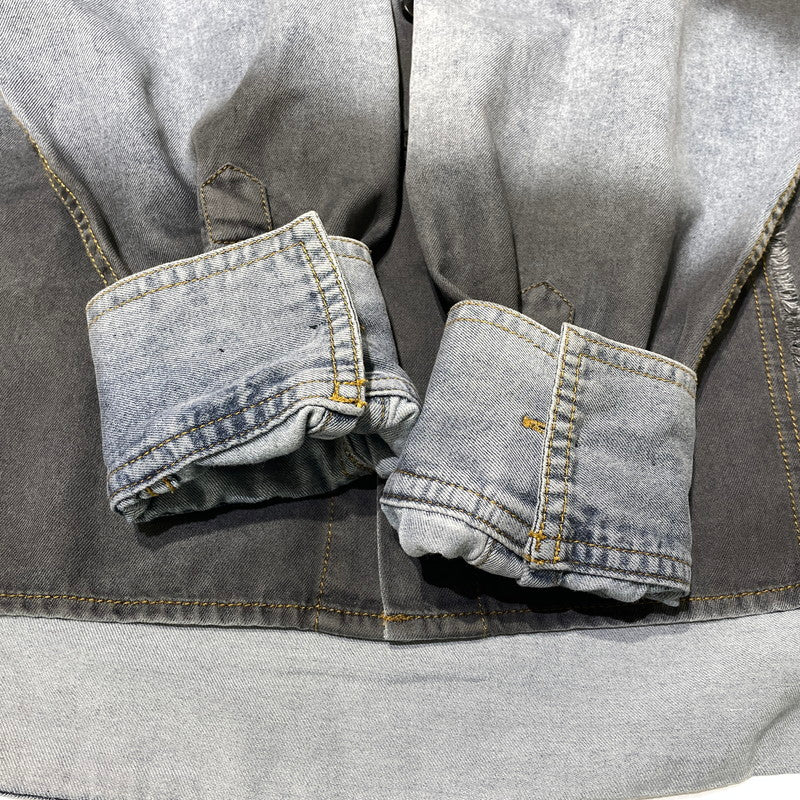 【中古品】【メンズ】 FenG CHen WANG フェン チェン ワン INDIGO GRADIENT DENIM SHIRT FUS21SR21 インディゴ デニム シャツ 長袖 トップス 141-260919-yo-04-teih サイズ：S カラー：インディゴ/ブラック 万代Net店