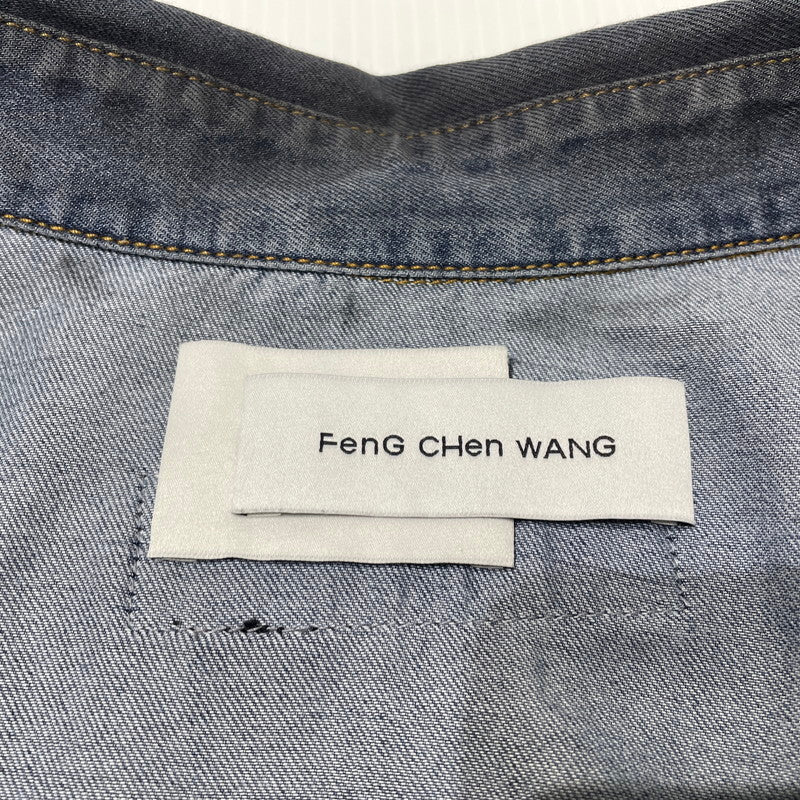 【中古品】【メンズ】 FenG CHen WANG フェン チェン ワン INDIGO GRADIENT DENIM SHIRT FUS21SR21 インディゴ デニム シャツ 長袖 トップス 141-260919-yo-04-teih サイズ：S カラー：インディゴ/ブラック 万代Net店
