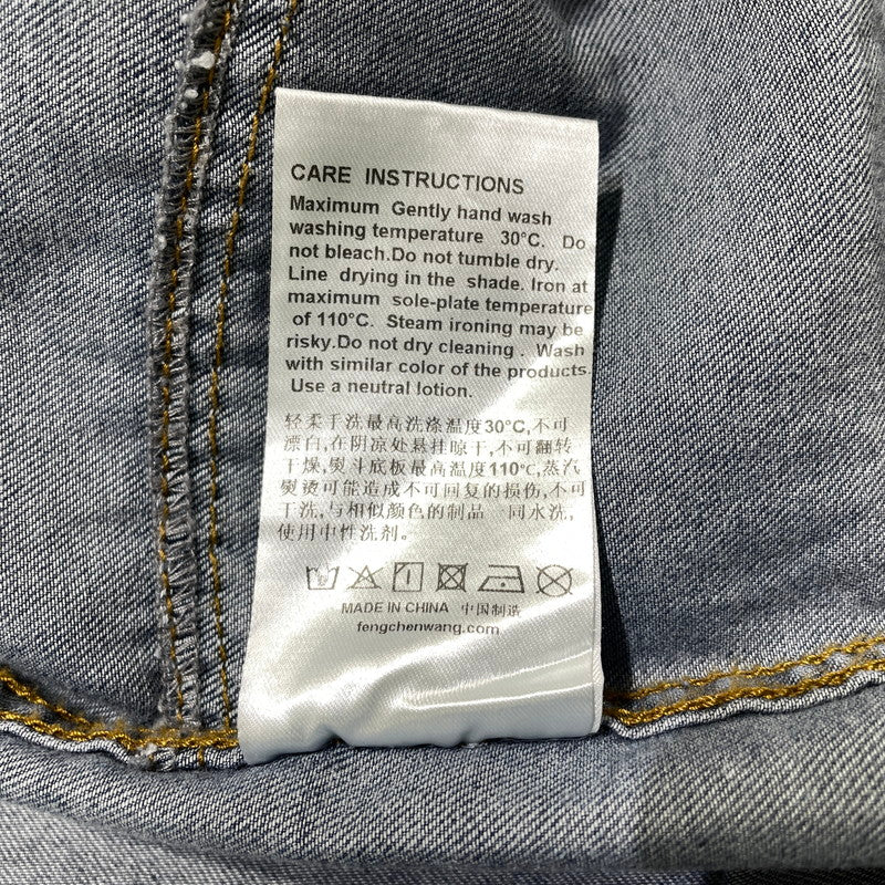 【中古品】【メンズ】 FenG CHen WANG フェン チェン ワン INDIGO GRADIENT DENIM SHIRT FUS21SR21 インディゴ デニム シャツ 長袖 トップス 141-260919-yo-04-teih サイズ：S カラー：インディゴ/ブラック 万代Net店