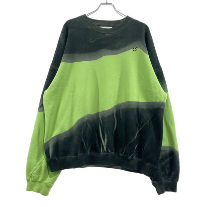 【中古品】【メンズ】 NOMA RHYTHM TEXTILE ノーマリズム テキスタイル HAND DYE TWIST SWEAT N41-CS01 ハンドダイ ツイスト スウェット 長袖 トップス トレーナー 140-260919-yo-02-teih サイズ：3 カラー：グリーン 万代Net店