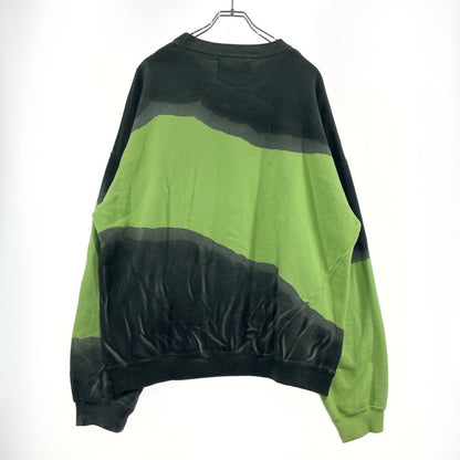 【中古品】【メンズ】 NOMA RHYTHM TEXTILE ノーマリズム テキスタイル HAND DYE TWIST SWEAT N41-CS01 ハンドダイ ツイスト スウェット 長袖 トップス トレーナー 140-260919-yo-02-teih サイズ：3 カラー：グリーン 万代Net店