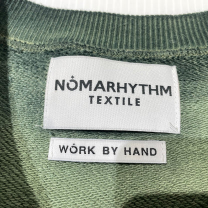 【中古品】【メンズ】 NOMA RHYTHM TEXTILE ノーマリズム テキスタイル HAND DYE TWIST SWEAT N41-CS01 ハンドダイ ツイスト スウェット 長袖 トップス トレーナー 140-260919-yo-02-teih サイズ：3 カラー：グリーン 万代Net店