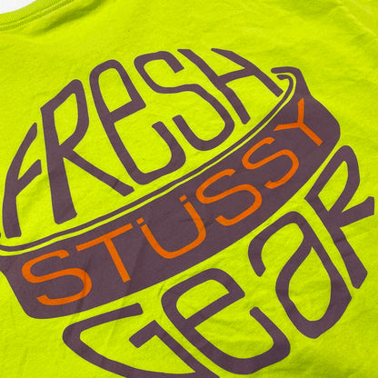 【中古品】【メンズ】 STUSSY ステューシー FRESH GEAR S/S TEE フレッシュギア ショートスリーブ Tシャツ 半袖 トップス 142-260919-yo-01-teih サイズ：L カラー：ライムグリーン 万代Net店