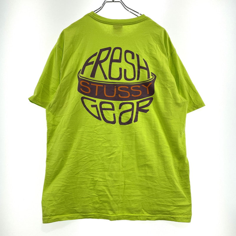 【中古品】【メンズ】 STUSSY ステューシー FRESH GEAR S/S TEE フレッシュギア ショートスリーブ Tシャツ 半袖 トップス 142-260919-yo-01-teih サイズ：L カラー：ライムグリーン 万代Net店