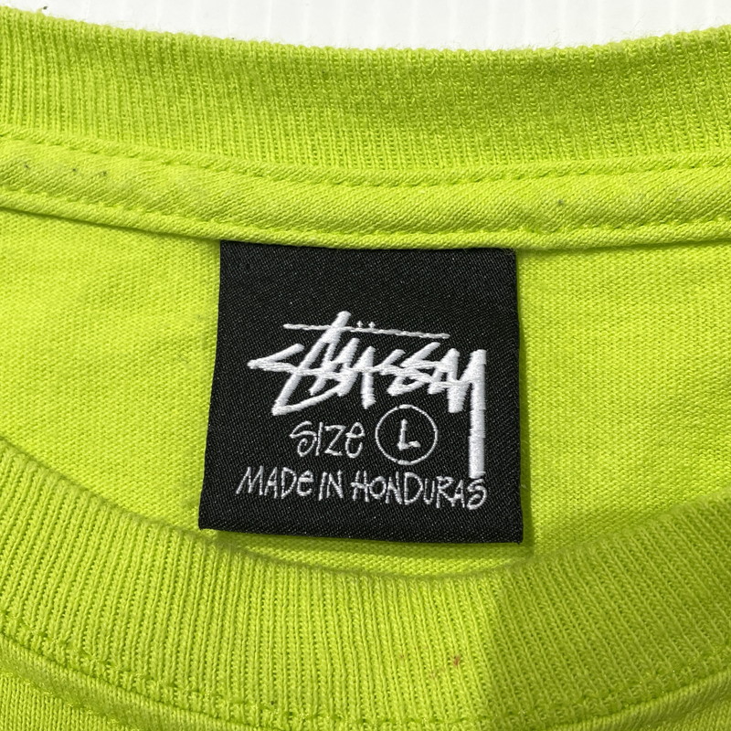【中古品】【メンズ】 STUSSY ステューシー FRESH GEAR S/S TEE フレッシュギア ショートスリーブ Tシャツ 半袖 トップス 142-260919-yo-01-teih サイズ：L カラー：ライムグリーン 万代Net店