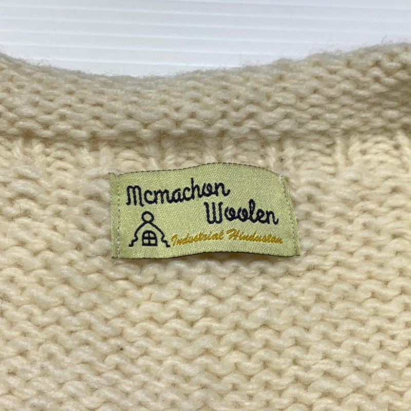 【中古品】【メンズ】 MCMACHAN WOOLEN マクマーン ウーレン HAND MADE WOOL KNIT ハンドメイド ウール ニット トップス セーター 147-260920-ko-10-teih サイズ：不明 カラー：ナチュラル 万代Net店