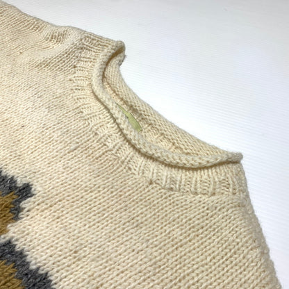 【中古品】【メンズ】 MCMACHAN WOOLEN マクマーン ウーレン HAND MADE WOOL KNIT ハンドメイド ウール ニット トップス セーター 147-260920-ko-10-teih サイズ：不明 カラー：ナチュラル 万代Net店