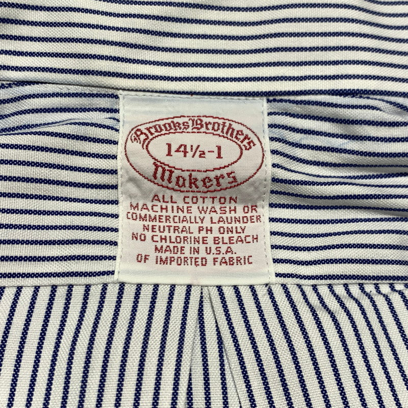 【中古品】【メンズ】 BROOKS BROTHERS ブルックスブラザーズ BUTTON DOWN L/S SHIRT VINTAGE ボタンダウン ロングスリーブ シャツ 長袖 トップス ヴィンテージ 145-260920-ko-11-teih サイズ：14H-1 カラー：ストライプ 万代Net店