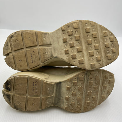【現状渡し品】【メンズ】 GUCCI グッチ RHYTON LEATHER SNEAKER 500877 ライトン レザー スニーカー 靴 183-261007-sa-01-teih サイズ：27cm カラー：アイボリー 万代Net店