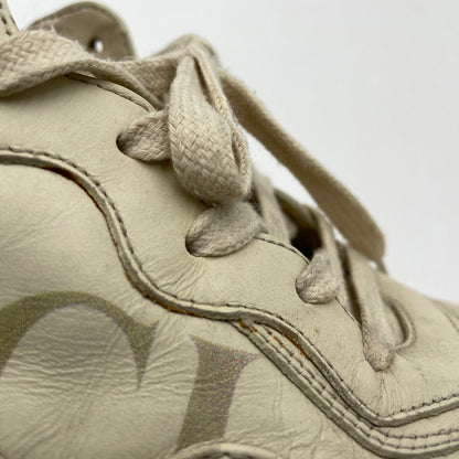 【現状渡し品】【メンズ】 GUCCI グッチ RHYTON LEATHER SNEAKER 500877 ライトン レザー スニーカー 靴 183-261007-sa-01-teih サイズ：27cm カラー：アイボリー 万代Net店