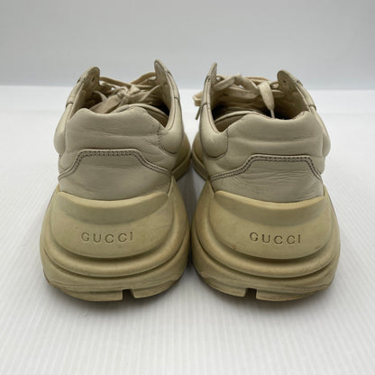 【現状渡し品】【メンズ】 GUCCI グッチ RHYTON LEATHER SNEAKER 500877 ライトン レザー スニーカー 靴 183-261007-sa-01-teih サイズ：27cm カラー：アイボリー 万代Net店