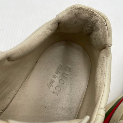 【現状渡し品】【メンズ】 GUCCI グッチ RHYTON LEATHER SNEAKER 500877 ライトン レザー スニーカー 靴 183-261007-sa-01-teih サイズ：27cm カラー：アイボリー 万代Net店