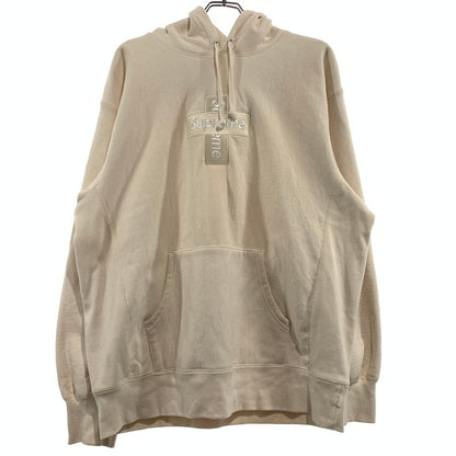 【中古品】【メンズ】 Supreme シュプリーム CROSS BOX LOGO HOODED SWEATSHIRT NATURAL クロス ボックス フーディ スウェットシャツ トップス プルオーバーパーカー 149-260920-ko-06-teih サイズ：L カラー：クリーム 万代Net店
