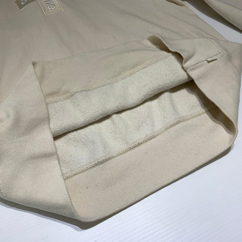 【中古品】【メンズ】 Supreme シュプリーム CROSS BOX LOGO HOODED SWEATSHIRT NATURAL クロス ボックス フーディ スウェットシャツ トップス プルオーバーパーカー 149-260920-ko-06-teih サイズ：L カラー：クリーム 万代Net店