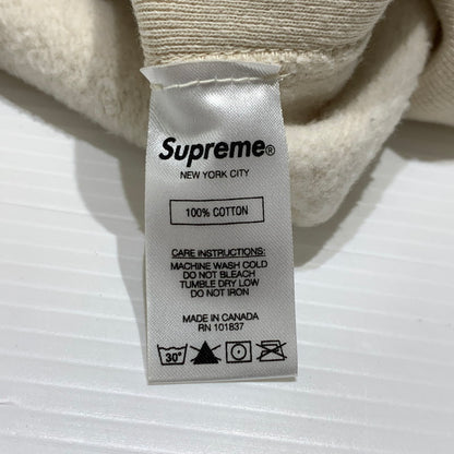 【中古品】【メンズ】 Supreme シュプリーム CROSS BOX LOGO HOODED SWEATSHIRT NATURAL クロス ボックス フーディ スウェットシャツ トップス プルオーバーパーカー 149-260920-ko-06-teih サイズ：L カラー：クリーム 万代Net店