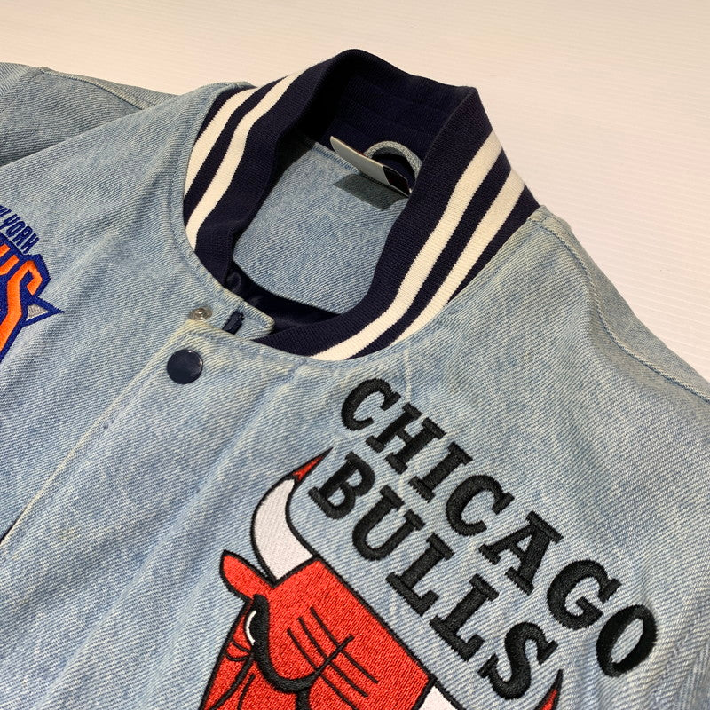 【中古品】【メンズ】 Supreme シュプリーム × NIKE ナイキ × NBA TEAMS 別注 コラボ WARM-UP JACKET BLUE AO3632-440 ウォームアップ ジャケット アウター スタジャン 149-260920-ko-12-teih サイズ：M カラー：インディゴ 万代Net店