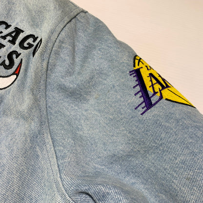【中古品】【メンズ】 Supreme シュプリーム × NIKE ナイキ × NBA TEAMS 別注 コラボ WARM-UP JACKET BLUE AO3632-440 ウォームアップ ジャケット アウター スタジャン 149-260920-ko-12-teih サイズ：M カラー：インディゴ 万代Net店