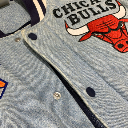 【中古品】【メンズ】 Supreme シュプリーム × NIKE ナイキ × NBA TEAMS 別注 コラボ WARM-UP JACKET BLUE AO3632-440 ウォームアップ ジャケット アウター スタジャン 149-260920-ko-12-teih サイズ：M カラー：インディゴ 万代Net店