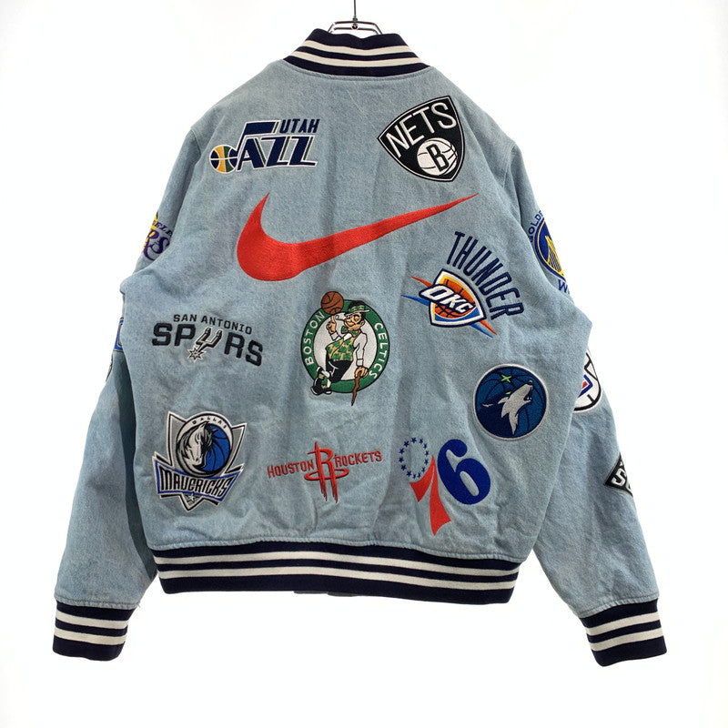 【中古品】【メンズ】 Supreme シュプリーム × NIKE ナイキ × NBA TEAMS 別注 コラボ WARM-UP JACKET BLUE AO3632-440 ウォームアップ ジャケット アウター スタジャン 149-260920-ko-12-teih サイズ：M カラー：インディゴ 万代Net店