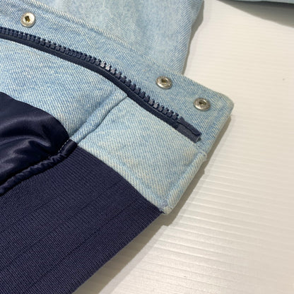 【中古品】【メンズ】 Supreme シュプリーム × NIKE ナイキ × NBA TEAMS 別注 コラボ WARM-UP JACKET BLUE AO3632-440 ウォームアップ ジャケット アウター スタジャン 149-260920-ko-12-teih サイズ：M カラー：インディゴ 万代Net店