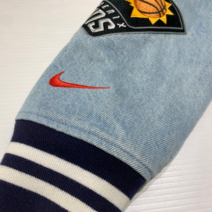 【中古品】【メンズ】 Supreme シュプリーム × NIKE ナイキ × NBA TEAMS 別注 コラボ WARM-UP JACKET BLUE AO3632-440 ウォームアップ ジャケット アウター スタジャン 149-260920-ko-12-teih サイズ：M カラー：インディゴ 万代Net店