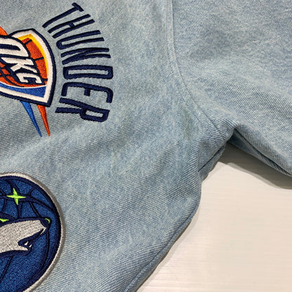 【中古品】【メンズ】 Supreme シュプリーム × NIKE ナイキ × NBA TEAMS 別注 コラボ WARM-UP JACKET BLUE AO3632-440 ウォームアップ ジャケット アウター スタジャン 149-260920-ko-12-teih サイズ：M カラー：インディゴ 万代Net店