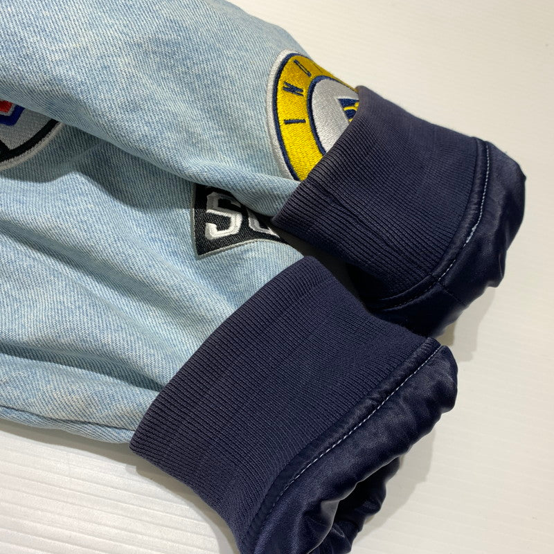 【中古品】【メンズ】 Supreme シュプリーム × NIKE ナイキ × NBA TEAMS 別注 コラボ WARM-UP JACKET BLUE AO3632-440 ウォームアップ ジャケット アウター スタジャン 149-260920-ko-12-teih サイズ：M カラー：インディゴ 万代Net店