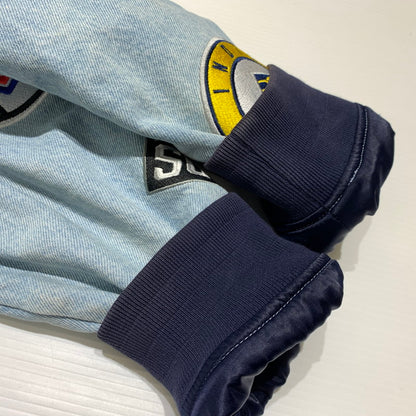 【中古品】【メンズ】 Supreme シュプリーム × NIKE ナイキ × NBA TEAMS 別注 コラボ WARM-UP JACKET BLUE AO3632-440 ウォームアップ ジャケット アウター スタジャン 149-260920-ko-12-teih サイズ：M カラー：インディゴ 万代Net店