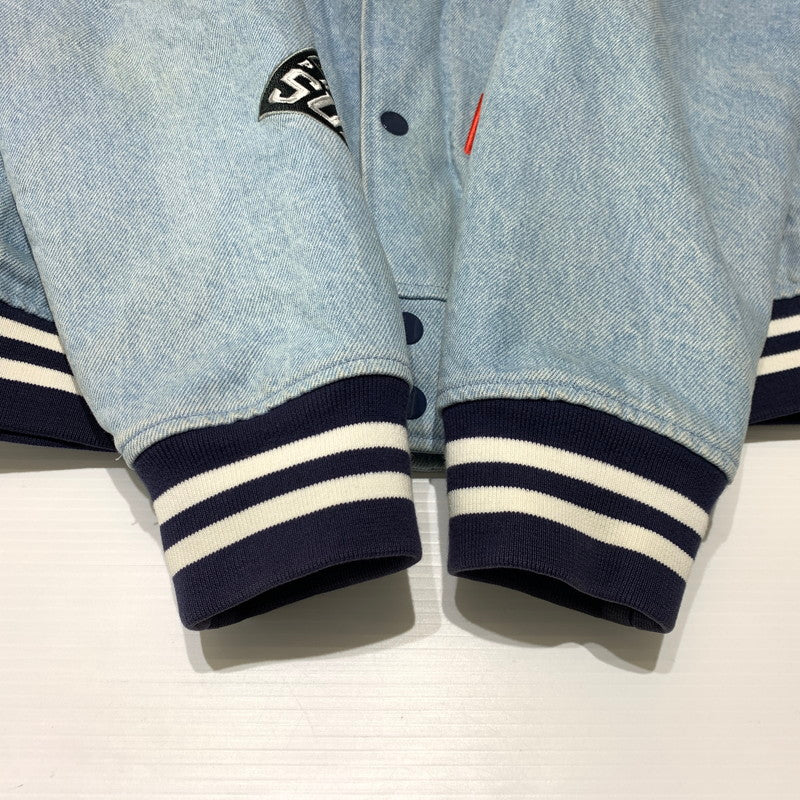 【中古品】【メンズ】 Supreme シュプリーム × NIKE ナイキ × NBA TEAMS 別注 コラボ WARM-UP JACKET BLUE AO3632-440 ウォームアップ ジャケット アウター スタジャン 149-260920-ko-12-teih サイズ：M カラー：インディゴ 万代Net店