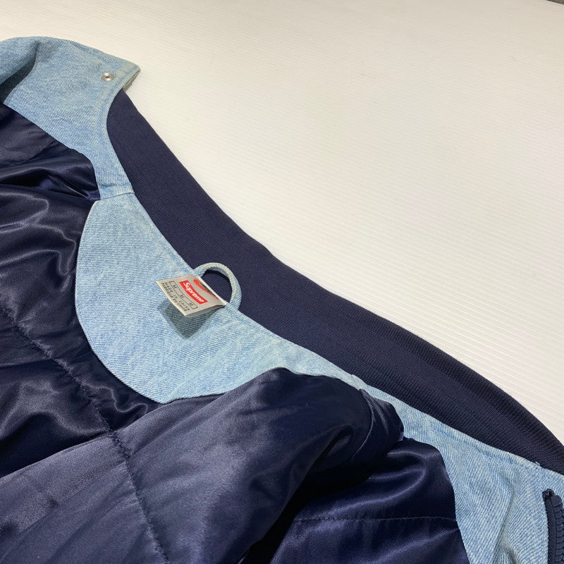 【中古品】【メンズ】 Supreme シュプリーム × NIKE ナイキ × NBA TEAMS 別注 コラボ WARM-UP JACKET BLUE AO3632-440 ウォームアップ ジャケット アウター スタジャン 149-260920-ko-12-teih サイズ：M カラー：インディゴ 万代Net店