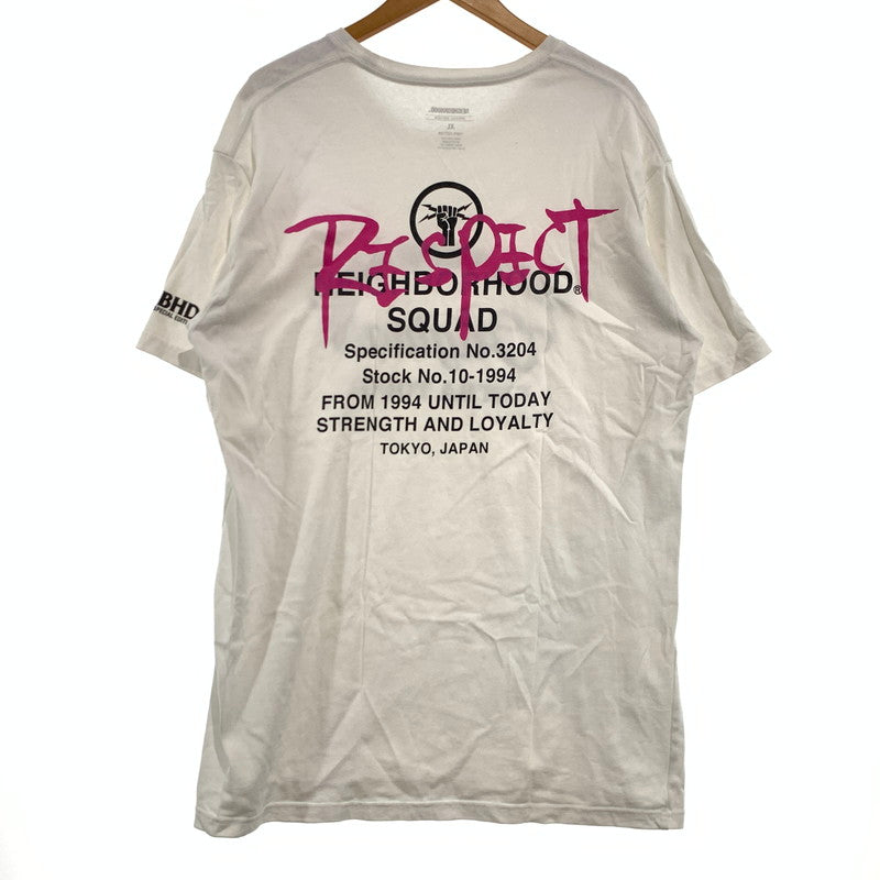 【中古品】【メンズ】 NEIGHBORHOOD ネイバーフッド × B'z ビーズ 稲葉浩志 別注 コラボ S/S TEE ショートスリーブ Tシャツ 半袖 トップス 142-260920-ko-02-teih サイズ：XL カラー：ホワイト 万代Net店