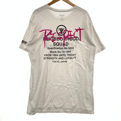 【中古品】【メンズ】 NEIGHBORHOOD ネイバーフッド × B'z ビーズ 稲葉浩志 別注 コラボ S/S TEE ショートスリーブ Tシャツ 半袖 トップス 142-260920-ko-02-teih サイズ：XL カラー：ホワイト 万代Net店