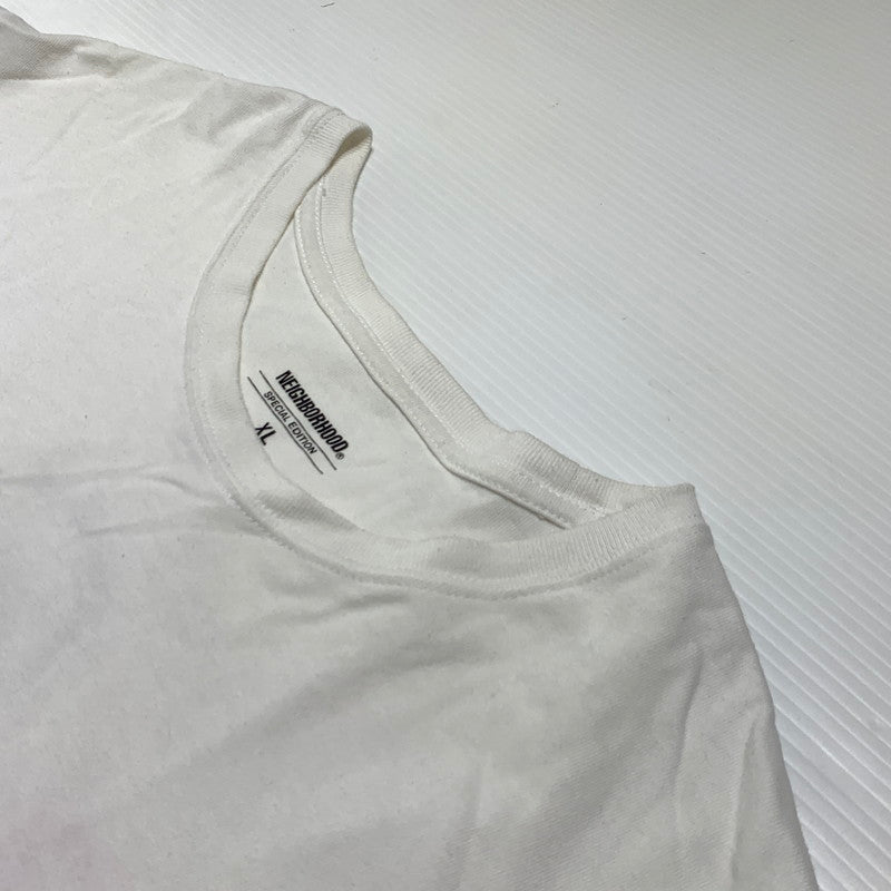【中古品】【メンズ】 NEIGHBORHOOD ネイバーフッド × B'z ビーズ 稲葉浩志 別注 コラボ S/S TEE ショートスリーブ Tシャツ 半袖 トップス 142-260920-ko-02-teih サイズ：XL カラー：ホワイト 万代Net店