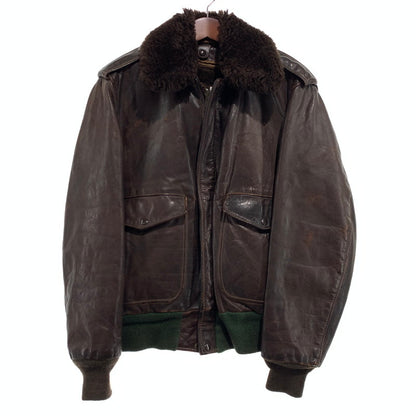 【現状渡し品】【メンズ】 Schott ショット FLIGHT LEATHER JACKET 184SM フライト レザー ジャケット アウター A-2 G-1 145-260920-ko-13-teih サイズ：40 カラー：ブラウン 万代Net店