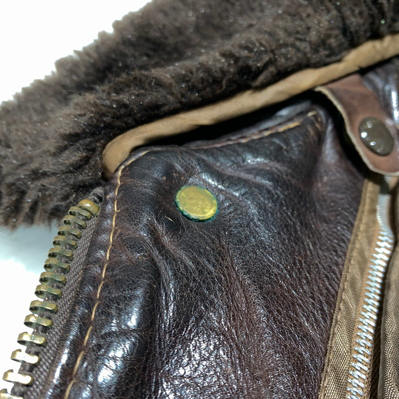 【現状渡し品】【メンズ】 Schott ショット FLIGHT LEATHER JACKET 184SM フライト レザー ジャケット アウター A-2 G-1 145-260920-ko-13-teih サイズ：40 カラー：ブラウン 万代Net店
