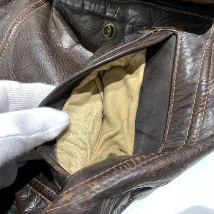 【現状渡し品】【メンズ】 Schott ショット FLIGHT LEATHER JACKET 184SM フライト レザー ジャケット アウター A-2 G-1 145-260920-ko-13-teih サイズ：40 カラー：ブラウン 万代Net店