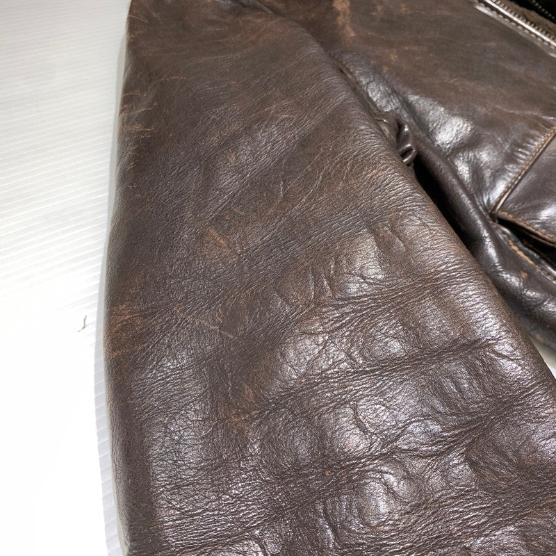 【現状渡し品】【メンズ】 Schott ショット FLIGHT LEATHER JACKET 184SM フライト レザー ジャケット アウター A-2 G-1 145-260920-ko-13-teih サイズ：40 カラー：ブラウン 万代Net店