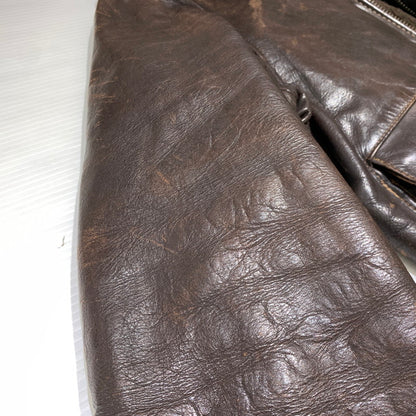 【現状渡し品】【メンズ】 Schott ショット FLIGHT LEATHER JACKET 184SM フライト レザー ジャケット アウター A-2 G-1 145-260920-ko-13-teih サイズ：40 カラー：ブラウン 万代Net店