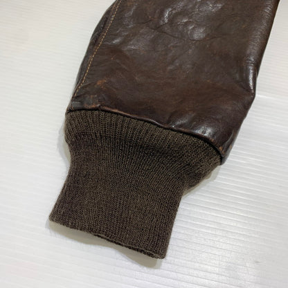 【現状渡し品】【メンズ】 Schott ショット FLIGHT LEATHER JACKET 184SM フライト レザー ジャケット アウター A-2 G-1 145-260920-ko-13-teih サイズ：40 カラー：ブラウン 万代Net店