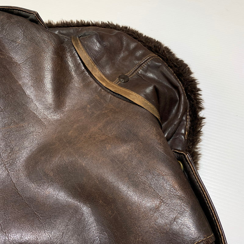 【現状渡し品】【メンズ】 Schott ショット FLIGHT LEATHER JACKET 184SM フライト レザー ジャケット アウター A-2 G-1 145-260920-ko-13-teih サイズ：40 カラー：ブラウン 万代Net店