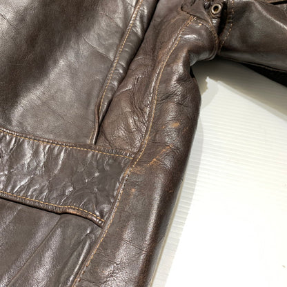 【現状渡し品】【メンズ】 Schott ショット FLIGHT LEATHER JACKET 184SM フライト レザー ジャケット アウター A-2 G-1 145-260920-ko-13-teih サイズ：40 カラー：ブラウン 万代Net店