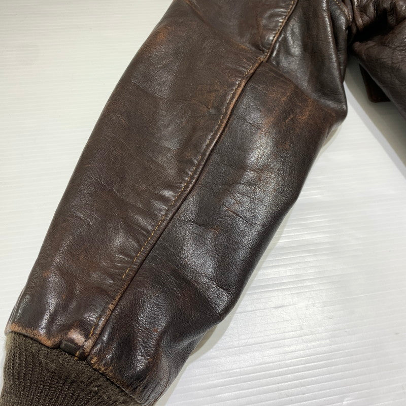 【現状渡し品】【メンズ】 Schott ショット FLIGHT LEATHER JACKET 184SM フライト レザー ジャケット アウター A-2 G-1 145-260920-ko-13-teih サイズ：40 カラー：ブラウン 万代Net店